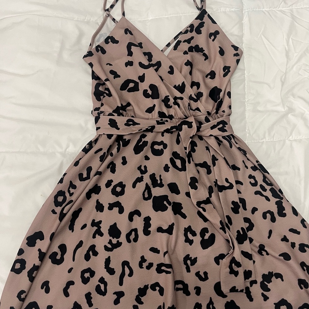 Cute leopard print summer dress